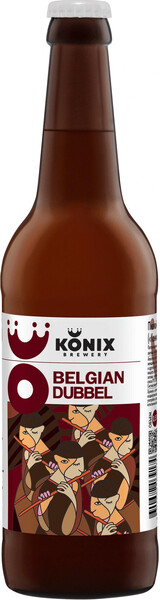 Пивной напиток Konix Belgian Dubbel пастеризованный, 500мл
