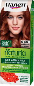 Крем-краска для волос Палетт Naturia 6-68 Карамельный каштановый