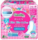 Прокладки гигиенические Sanita Dry&Fit Ultra Slim супервпитывающие ультратонкие 24,5 см, 8 шт