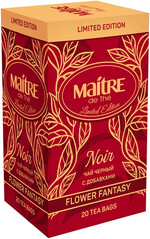 Чай Maitre de The FLOWER FANTASY черный с добавками 20 пакетиков 40 гр., картон