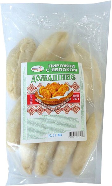 Пирожки «Здоровые продукты» с яблоком замороженные, 700 г