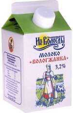 Молоко Вологжанка 3,2%, 500 мл., тетра-пак