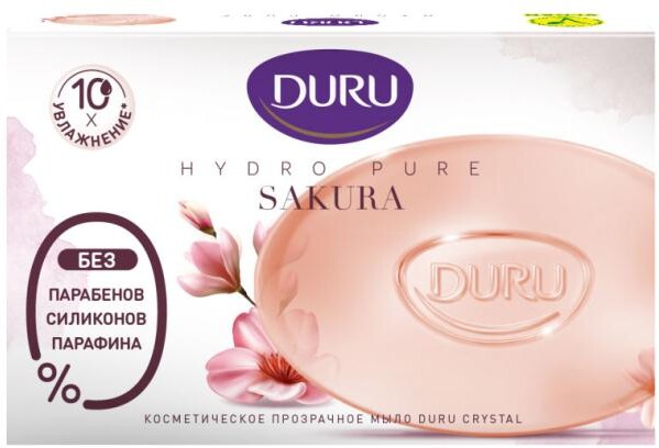 Мыло твердое Duru Hydro Pure Sakura лепестки сакуры, 106 г