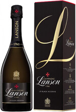 Шампанское белое брют «Lanson Le Black Reserve Brut» 2015 г., в подарочной упаковке, 0.75 л