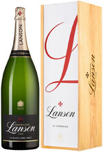 Шампанское белое брют «Lanson Black Label» 2014 г., в деревянной коробке, 3 л