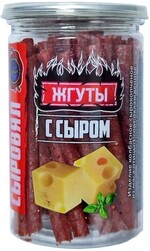 Жгуты Орион с сыром колбаски сырокопченые из мяса птицы 150 гр., пластик