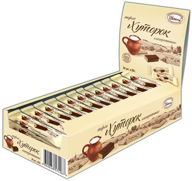 Вафли Акконд Хуторок глазированный 20 гр., флоу-пак