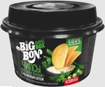 Чипсы Big Bon Snack Box Сметана и зелень с чесночным соусом 70 гр., ПЭТ