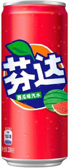 Газированный напиток  Fanta Арбуз Китай, 330 мл., ж/б