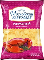 Чипсы Московский картофель рифленые со вкусом камчатского краба, 130 г