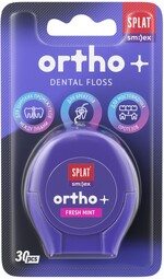 Зубная нить Splat Ortho+ ортодонтическая со вкусом мяты, 30 м