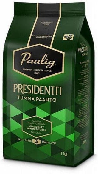 Кофе Paulig Presidentti Tumma Paahto 1 кг., флоу-пак