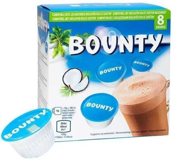 Горячий шоколад Bounty капсулы 8 штук 120 гр., картон