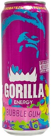 Энергетический напиток Gorilla Bubble Gum со вкусом жевательной резинки 450 мл., ж/б