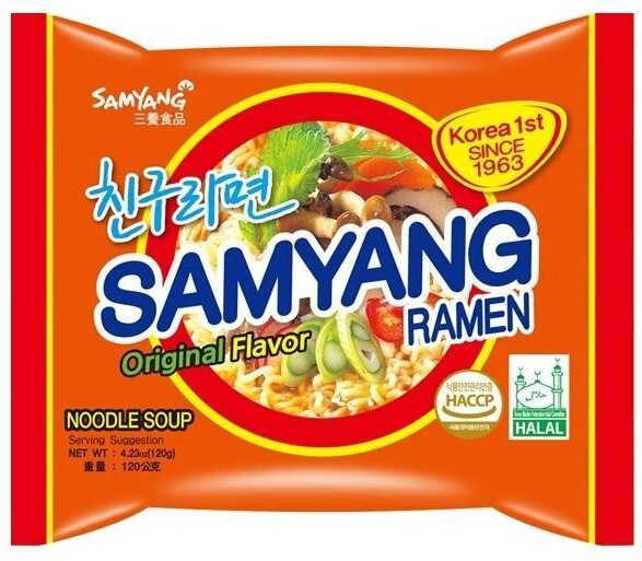 Лапша быстрого приготовления Samyang Рамен говядина 120 гр., флоу-пак