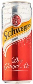 Напиток Schweppes Сухой имбирный эль газированный 320 мл., ж/б