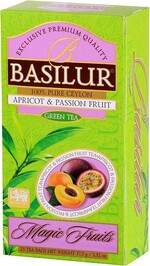Чай зеленый Basilur Magic fruits Абрикос и маракуйя 25 пакетиков 37,5 гр., картон