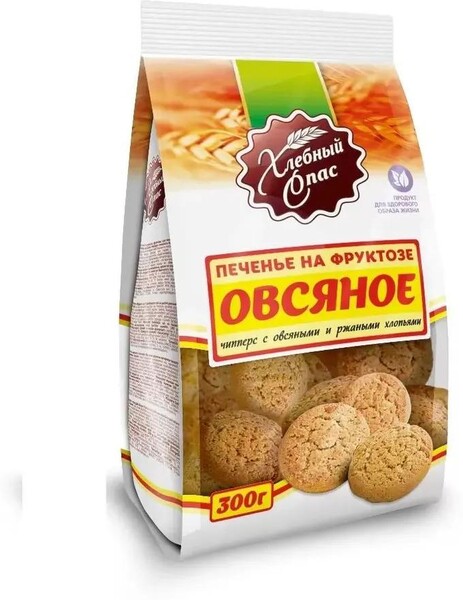 Печенье Хлебный Спас Овсяное на фруктозе 300г