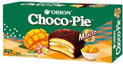 Пирожное Orion Choco-Pie Mango бисквитное с джемом из манго, 600 г