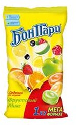 Конфеты Бон-Пари Леденцы со вкусом фруктовый микс 1000 г.