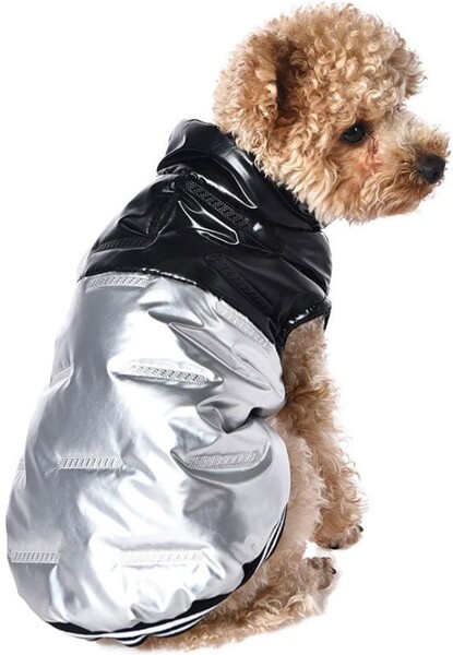 Попона для собак утепленная Triol Be Trendy Звезда диско серебристо-черная, размер L