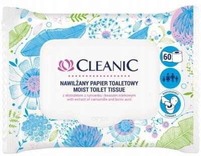 Бумага туалетная Cleanic Влажная 60 шт