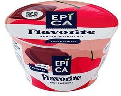 Десерт творожный Epica Flavorite вишня-шоколад 8.1%, 130 г