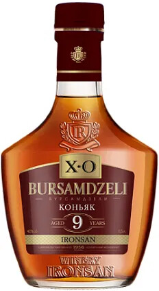 Коньяк марочный выдержанный высшего качества КВВК Бурсамдзели 40% 0.5л Южная Осетия
