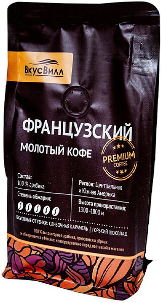 Кофе молотый ВкусВилл Французский 150г