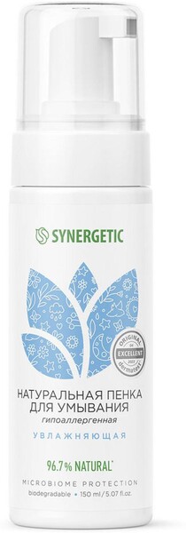 Пенка для умывания Synergetic увлажняющая, 150 мл