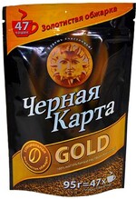 Кофе растворимый Черная Карта, Gold натуральный сублимированный, 95 гр., дой-пак