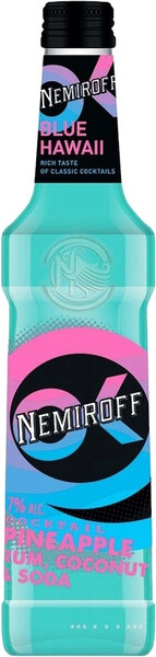 Напиток Nemiroff слабоалкогольный спиртованный газированный со вкусом ананаса рома и кокоса, 330мл