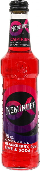 Напиток Nemiroff спиртованный газированный со вкусом ежевики рома и лайма, 330мл