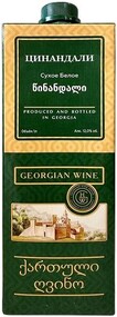 Вино белое сухое «Дом Грузинского Вина Цинандали» тетра пак, 1 л
