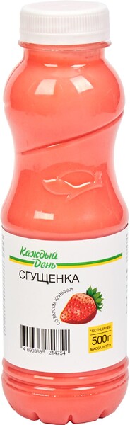 Сгущенка «Каждый день» со вкусом клубники СЗМЖ, 500 г