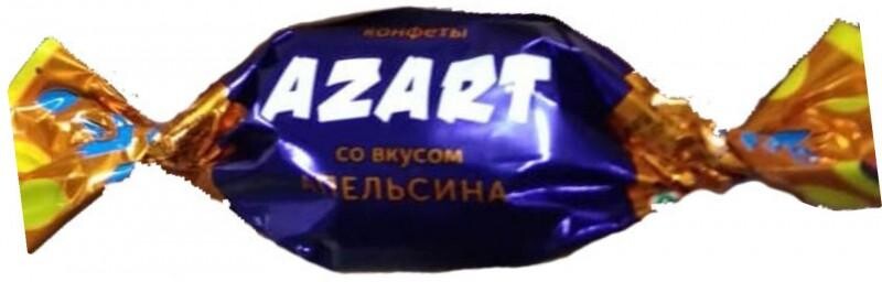 Конфеты Славянка глазированные Azart апельсин, 1 кг., обертка фольга / бумага