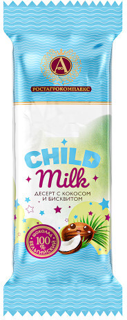 Десерт Child Milk с Кокосом и Бисквитом А.ростагрокомплекс 15% 40г
