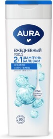 Шампунь-бальзам для волос Aura 2в1 Ежедневный уход, 380 мл