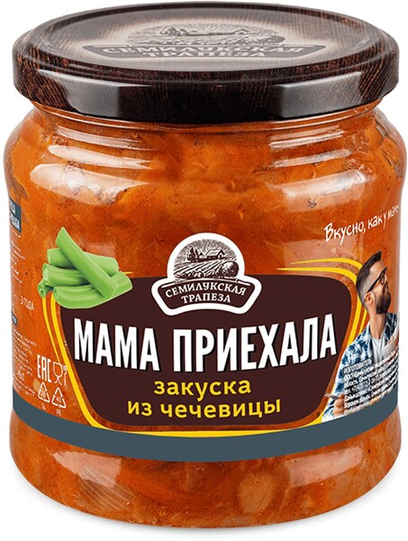 Закуска Семилукская трапеза овощная Мама приехала 460 гр., стекло