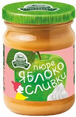 Пюре Семилукская трапеза Яблоко со сливками 260 гр., стекло