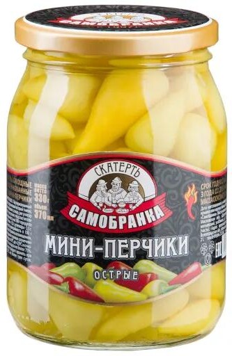 Мини-перчики Скатерть-Самобранка острые 370 мл., стекло