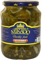 Огурцы Mikado Огурчики маринованные, 720 мл, стекло