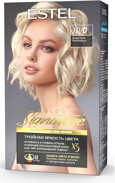 Крем-гель краска для волос Estel Color Signature 10/0 Белый песок