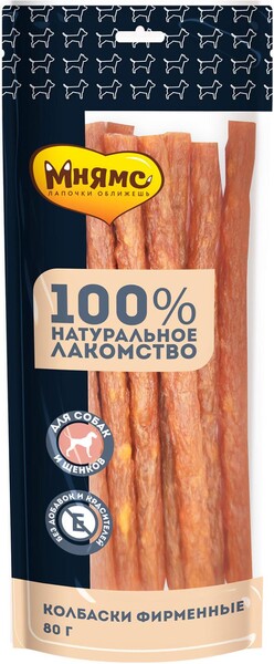 Лакомство для собак «Мнямс» колбаски фирменные, 80 г