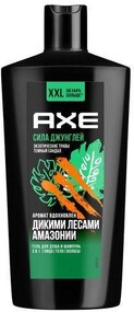 Гель для душа и шампунь Axe Сила Джунглей 610 мл., ПЭТ