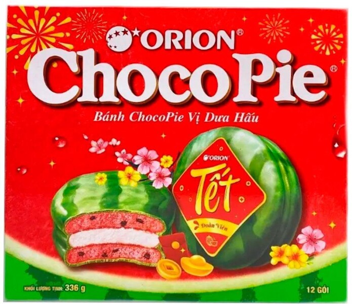Печенье Orion Choco Pie Арбуз 336 гр., картон