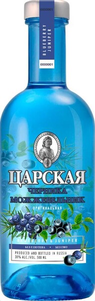 Водка Царская Оригинальная Черника Можжевельник 38% 500 мл., стекло