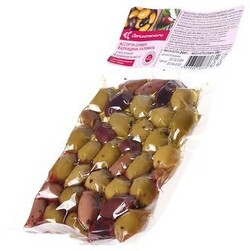 Оливки ассорти с косточкой в оливковом масле 200г