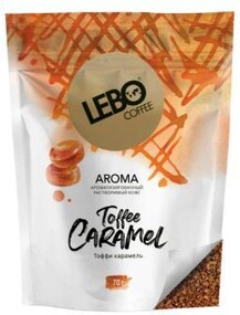 Кофе Lebo TOFFEE CARAMEL растворимый 70 гр., дой-пак