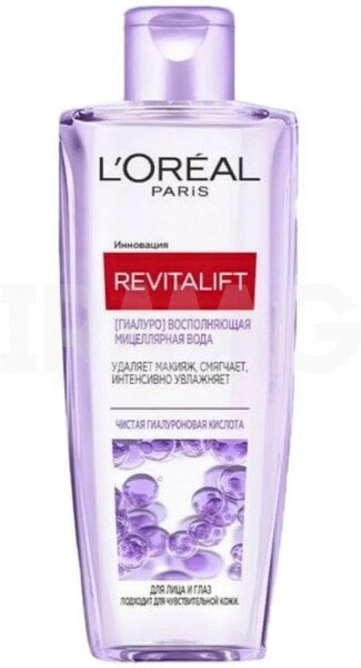 Мицелярная вода L'Oreal Paris Ревиталифт восполняющая для лица и глаз 50 мл., ПЭТ